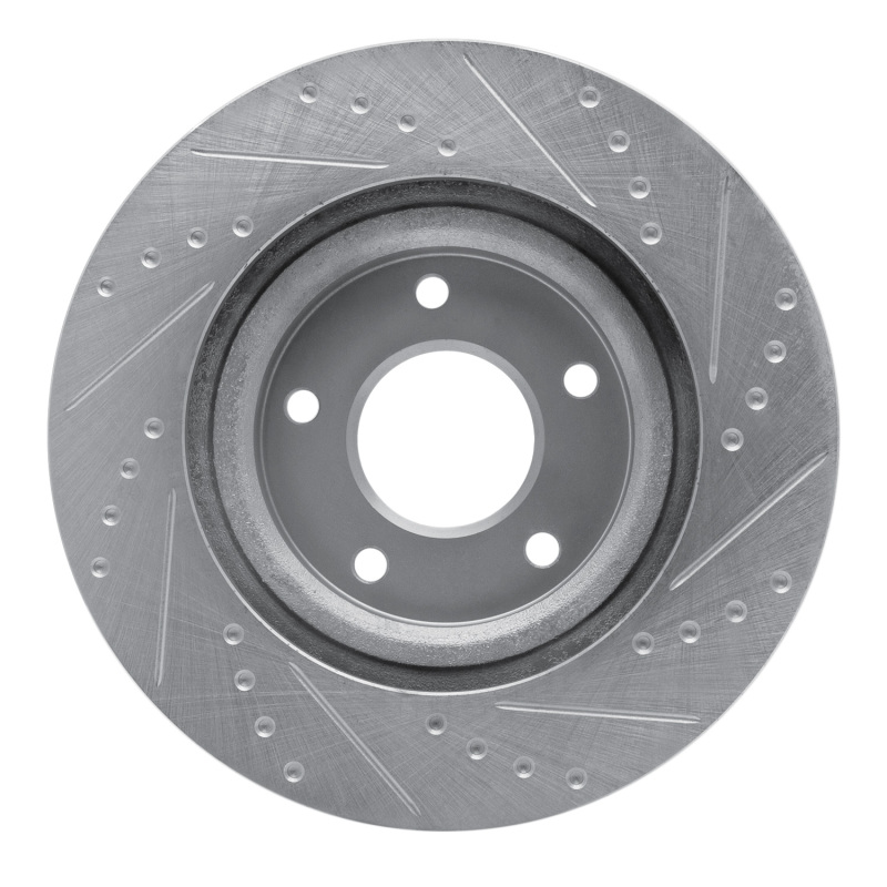 Chrysler SEBRING Brake Rotor (1) - Front Left - R1 Concepts - Drilled & Slotted - Silver - `07-`25